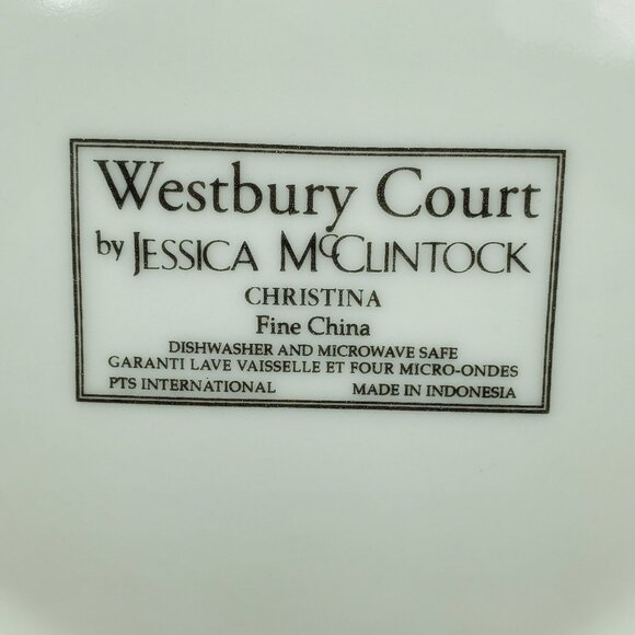 Westbury Court Christina Rim Soup Bowls Jessica McClintock Floral China Bowls - Picture 7 of 9